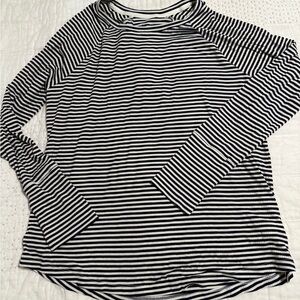 Striped Black and White Women's Top